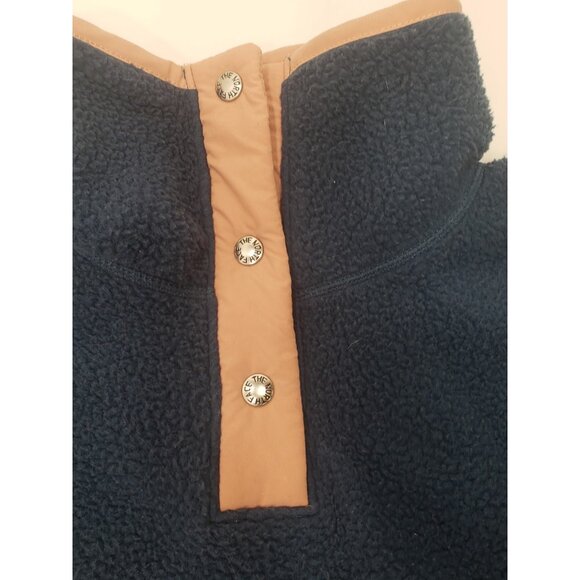 The North Face 1/4 Button Pullover Women’s L Blue & Pink Sleeve Button Pocket - Picture 5 of 10